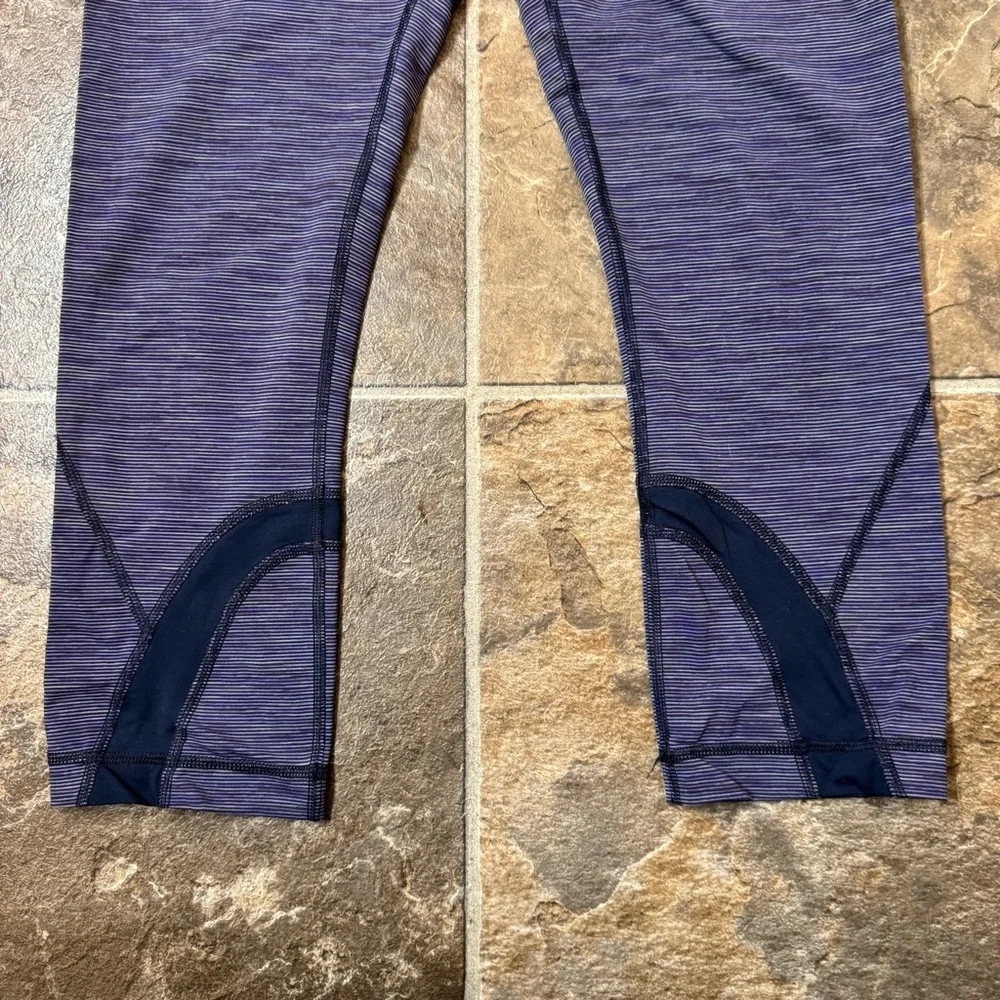 Lululemon-Run: Inspire Crop II - Sz 6 - Wee Are From Space Deep Indigo - Picture 2 of 12